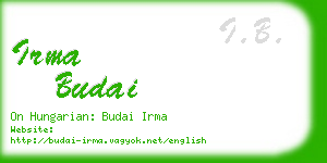 irma budai business card